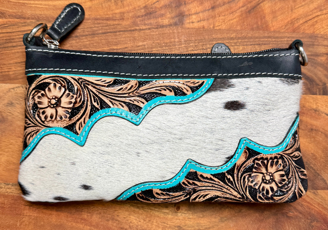 Tooled Hide Clutch