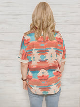 Load image into Gallery viewer, Blush Multi Color Aztec Top
