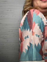 Load image into Gallery viewer, Blush Multi Color Aztec Top
