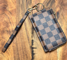 Load image into Gallery viewer, Checked Wristlet Wallet

