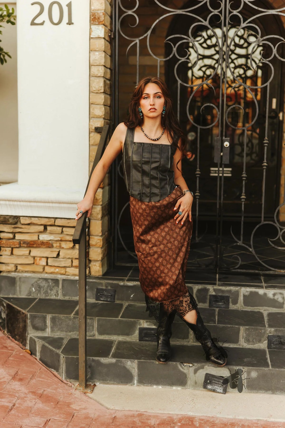 Bandera Skirt-Chocolate
