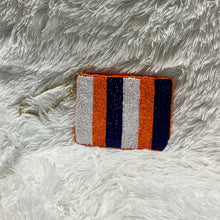 Load image into Gallery viewer, Orange, Blue &amp; White Beaded Wristlet
