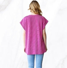Load image into Gallery viewer, Ribbed Short Sleeve Top
