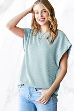 Load image into Gallery viewer, Ribbed Short Sleeve Top
