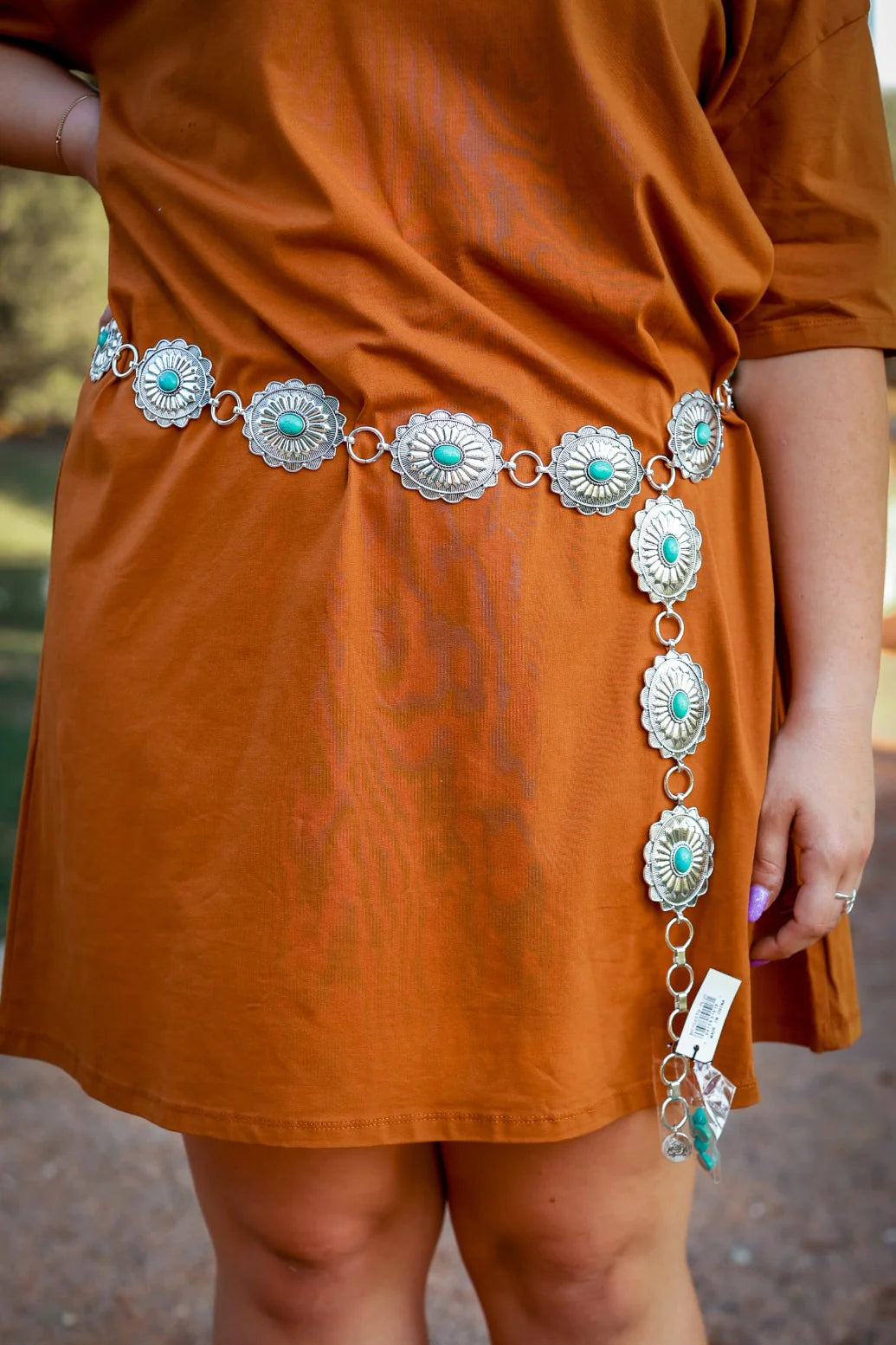 silver turquoise concho belt