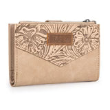 Wrangler Floral Tooled Card Holder Bi-Fold Wallet