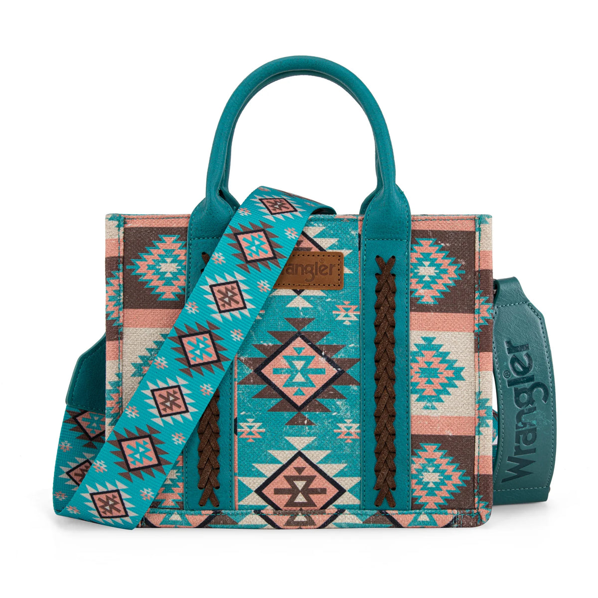 Wrangler Aztec Pattern Dual Sided Print -Tote/Crossbody