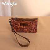 Wrangler Vintage Floral Velvet Printed Mini Zip card Case Wristlet