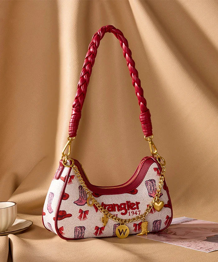 WRANGLER RODEO ICONS BRAIDED HANDLE SHOULDER BAG