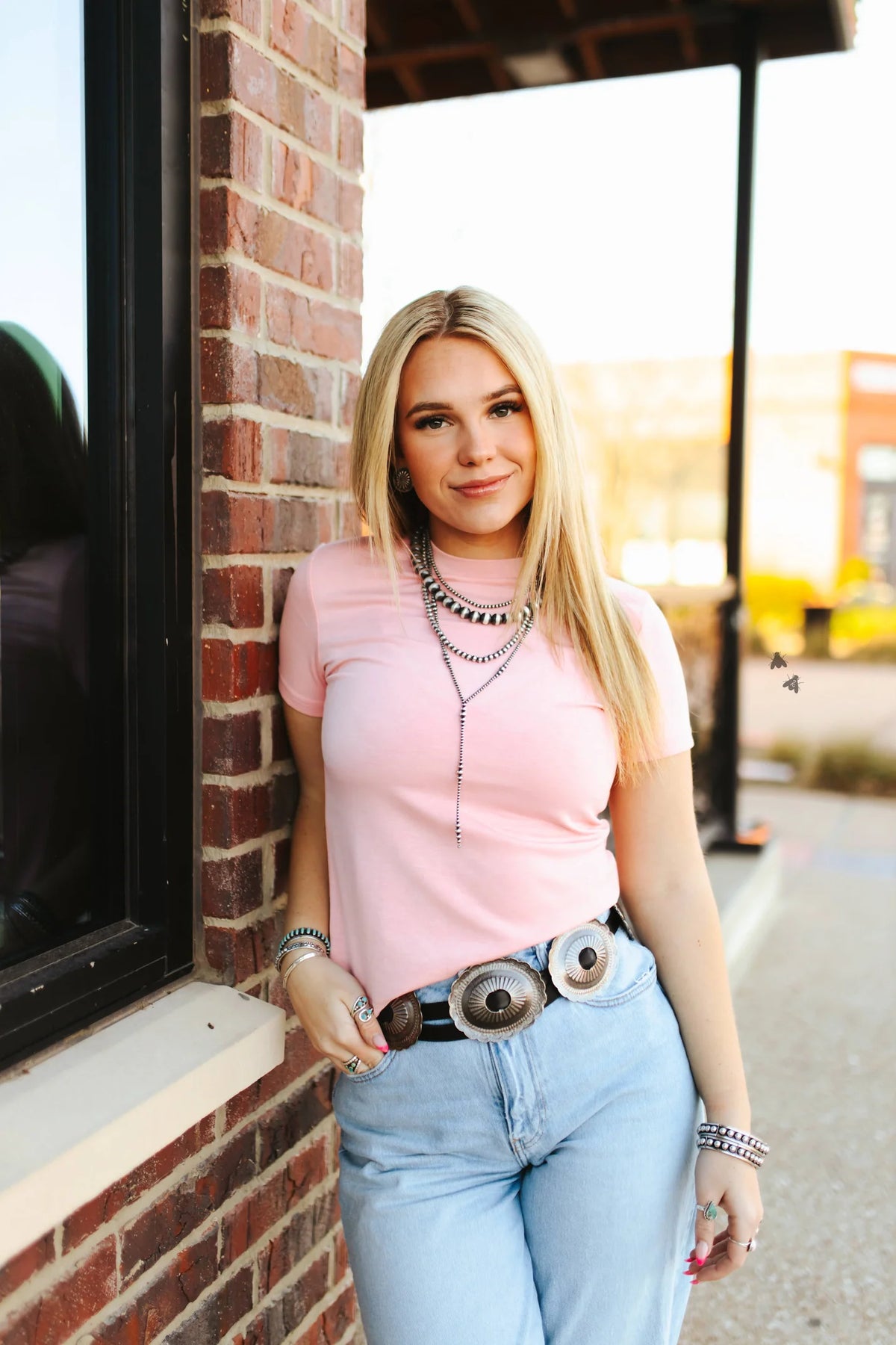 Cloud Basic Snug Tee-Blush