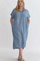 Load image into Gallery viewer, Denim Midi Dress
