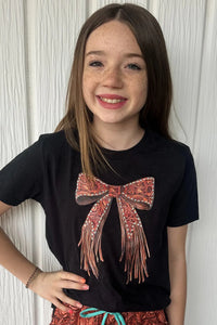 Just A Girl Tee – Tooled Bow Edition (Kids)