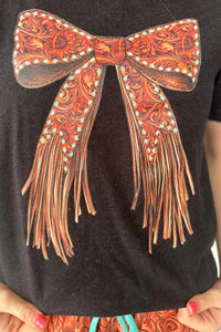 Just A Girl Tee – Tooled Bow Edition (Kids)