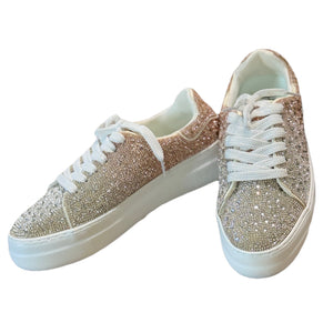 Silver Gold Ombre Bedazzle Shoe