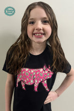 Load image into Gallery viewer, Mini Concho Pig Tee – Black &amp; Pink
