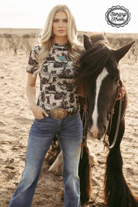 Rodeo Road Mesh Top – Cream