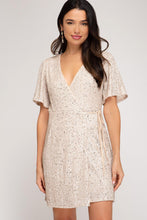 Load image into Gallery viewer, Sequin Wrap Dress
