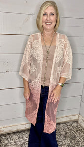 Ombre lace duster