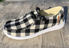 Load image into Gallery viewer, White Plaid Slip-On Loafer
