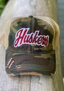 Camo Huskers Hat