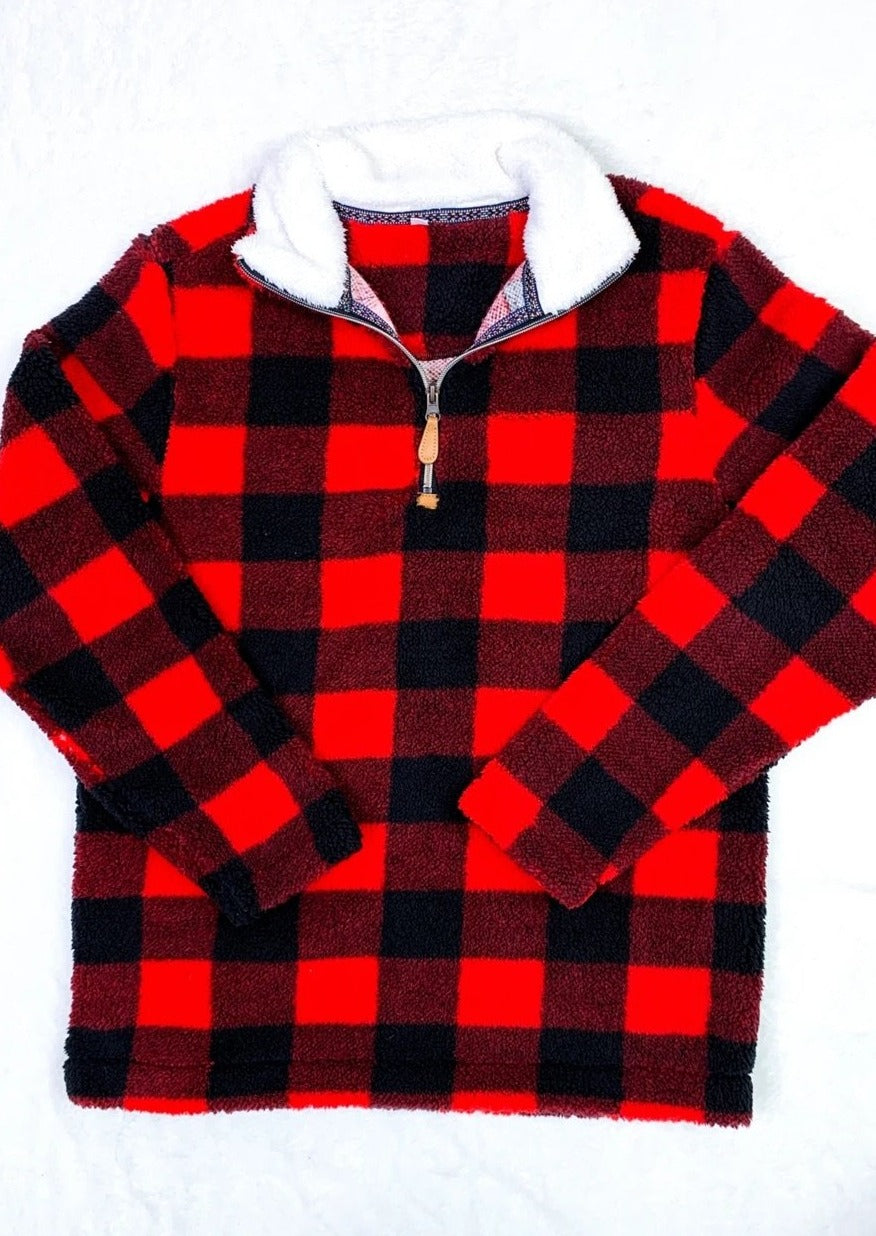 Buffalo Plaid Pullover Sherpa