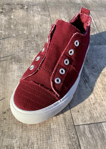Maroon Slip-On Shoes