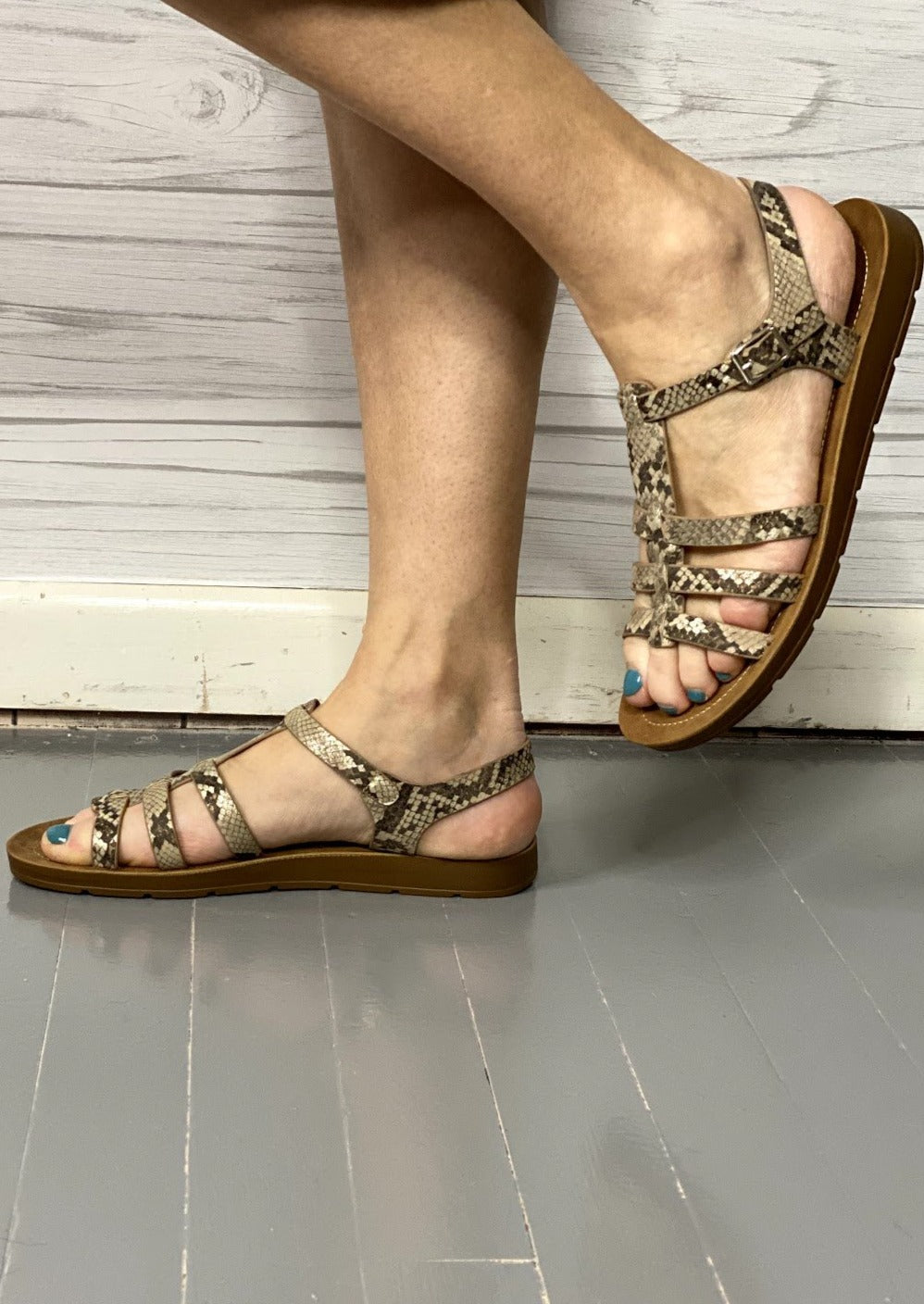 Oakdale Snake Print Sandal