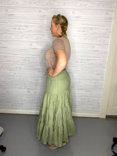 Load image into Gallery viewer, Smock Waist Tiered Maxi Skirt
