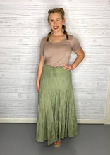 Load image into Gallery viewer, Smock Waist Tiered Maxi Skirt
