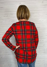 Load image into Gallery viewer, Buffalo Plaid Top w/ Sequin Pocket
