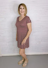 Load image into Gallery viewer, Striped T-shirt Dress
