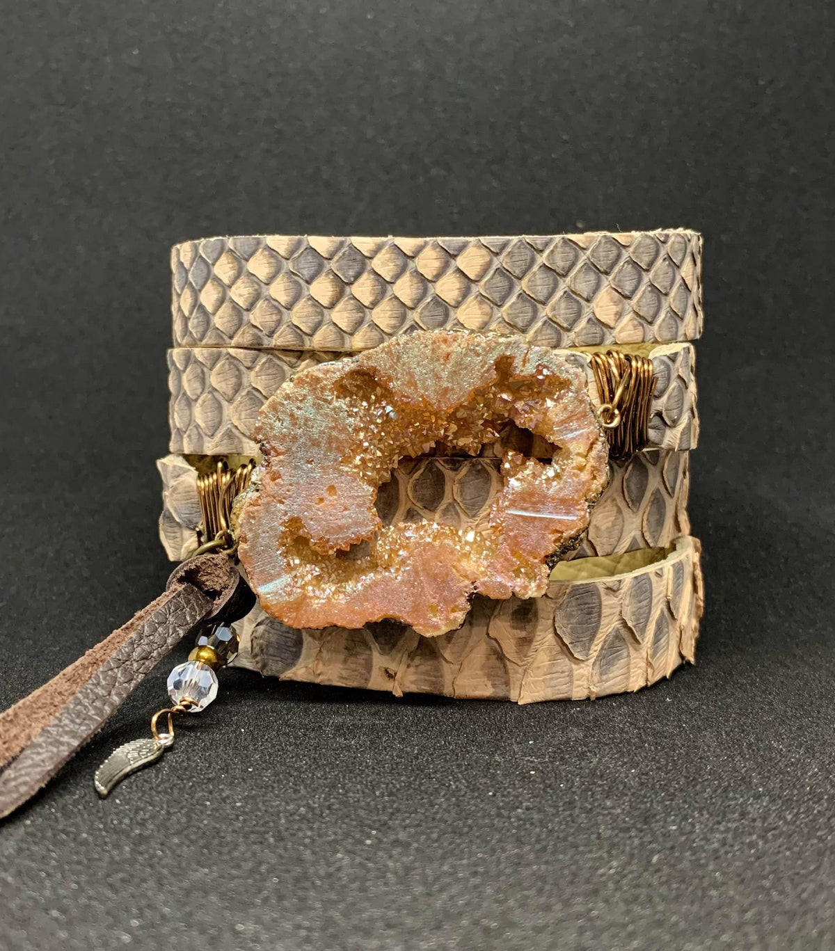 Python split druzy cuff