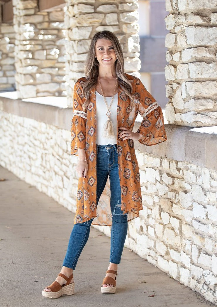 Drifting Along Bohemian Kimono