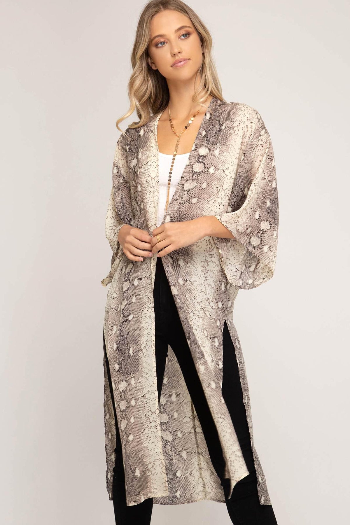 Hope snakeskin kimono
