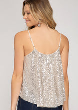 Load image into Gallery viewer, Cream Sequin Cami

