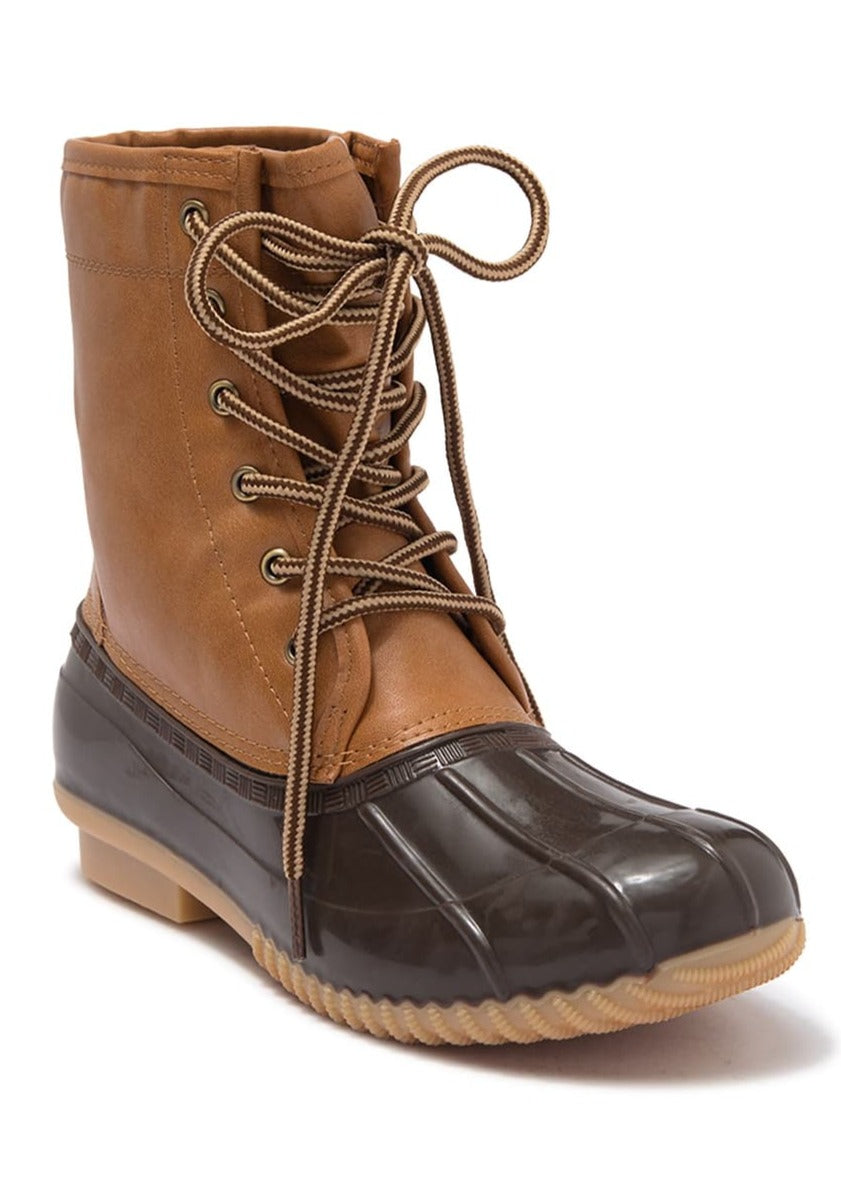 Skylar Cognac Duck Boots