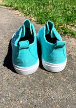 Load image into Gallery viewer, Turquoise Blue Slip-On Sneaker
