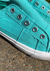 Turquoise Blue Slip-On Sneaker